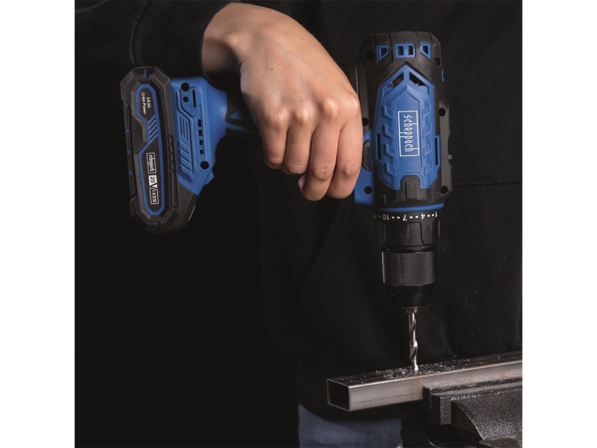 20 V IXES aku vrtací šroubovák (bez baterie a nabíječky) Scheppach C-DD45-X