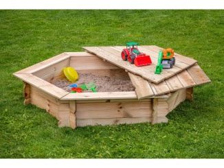 Fedővel –  Tuindeco Hexagonal sandpit