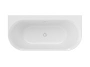 Ravak Vana Ypsilon Wall 178x86, volně stojící, Grey Green/bílá, krytka odtoku bílá/černá/chrom