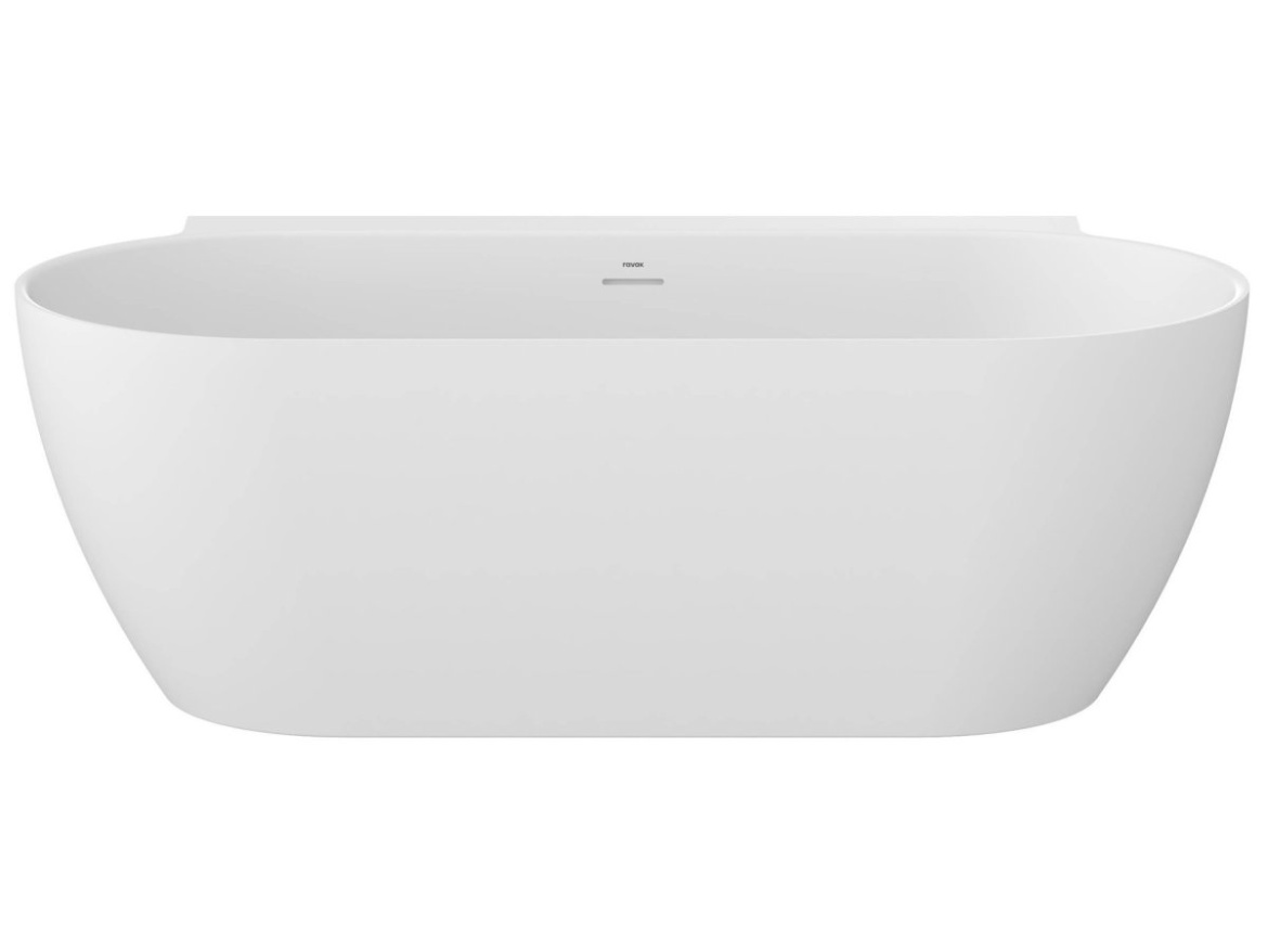 Ravak Vana Freedom Wall II Tec 170x87, volně stojící, Deepsea Blue/bílá, krytka odtoku bílá/černá/chrom