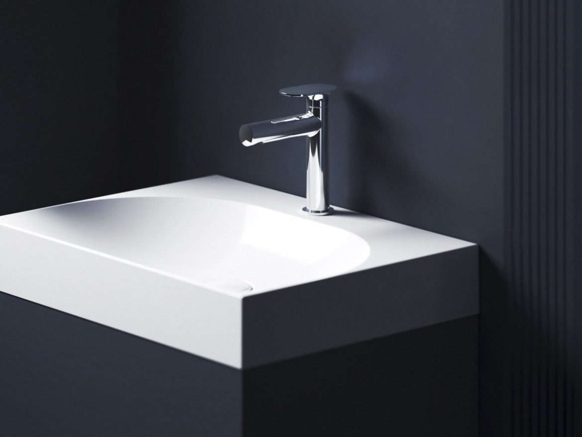 Ravak SG 012.10WHM Umývadlová batéria 190 mm bez odtokovej armatúry, biela matná