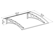 Vchodová stříška Palram Calisto