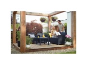 VespaGarden Zahradní sestava Emma 2 seater set pro 4 osoby - cappuccino