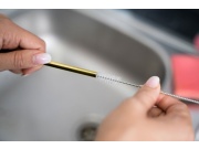 G21 Kovová brčka  BeEco Classic 6 ks mix barev, rovná + kartáček na čištění