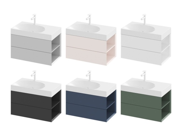 Ravak SD Lite 80 L skrinka pod umývadlo čierna matná