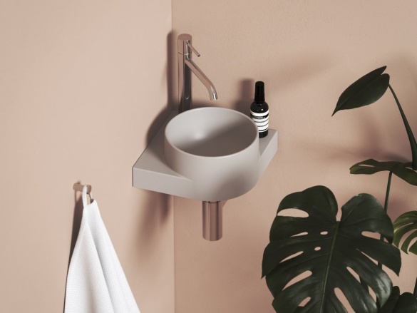 Ravak Umývátko Yard 28 C, s otvorem pro baterii, bez přepadu, bílá matná