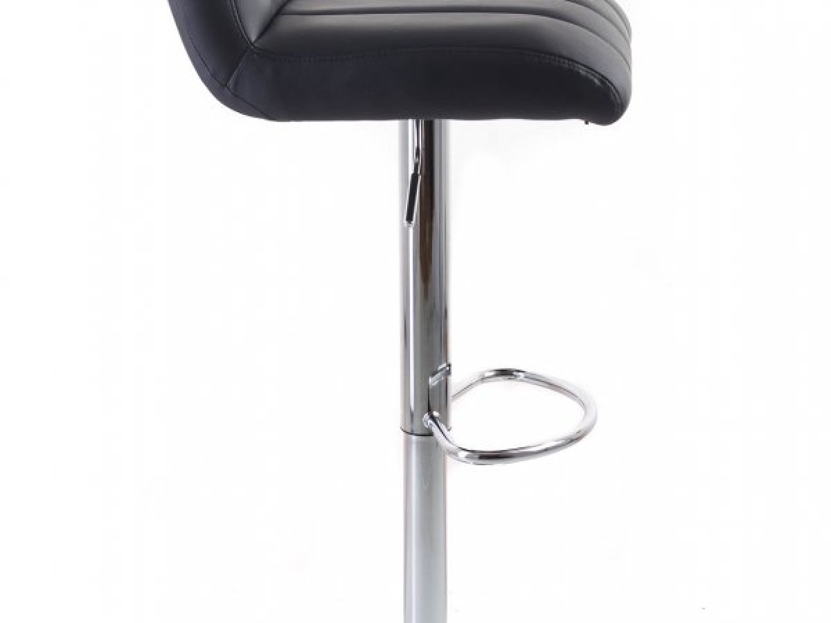 G21 Barová židle  Malea koženková, prošívaná black