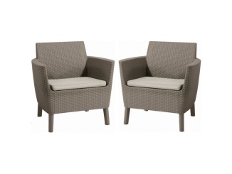 Kertek –  Keter Zahradní set  Salemo DUO - 74 x 67 x 76 cm - cappuccino / krémová - 2ks