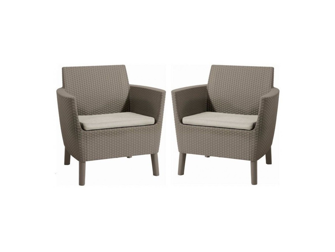 Keter Zahradní set  Salemo DUO - 74 x 67 x 76 cm - cappuccino / krémová - 2ks