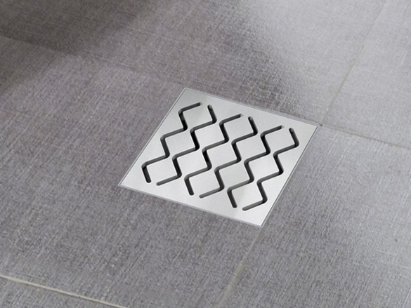 Ravak Podlahová vpust SN501 10,5x10,5, plast s nerez mřížkou