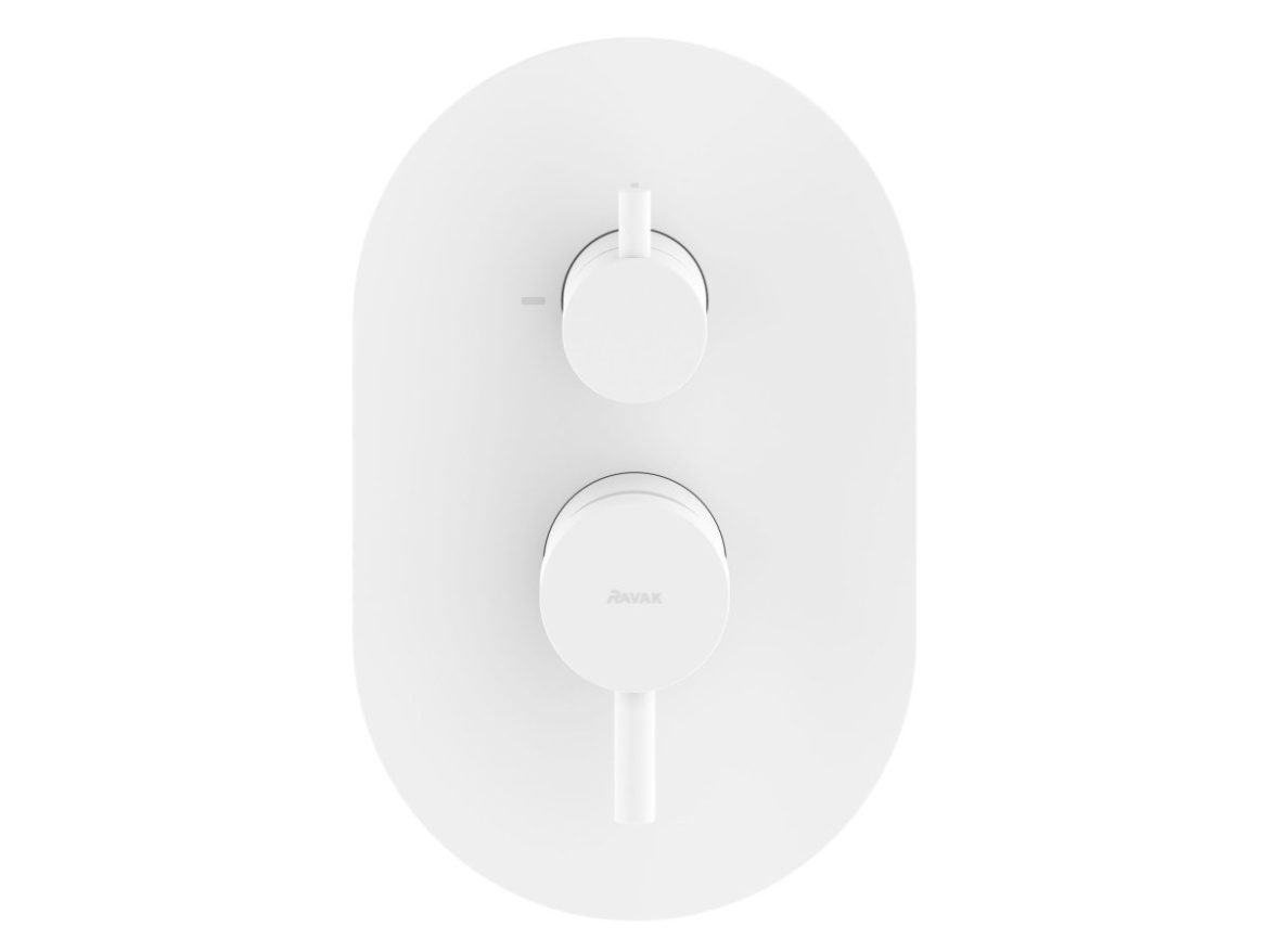 Ravak ES 065.20GB.O2.RB07E Podomítková baterie 2-cestná bez tělesa, Graphite Brushed