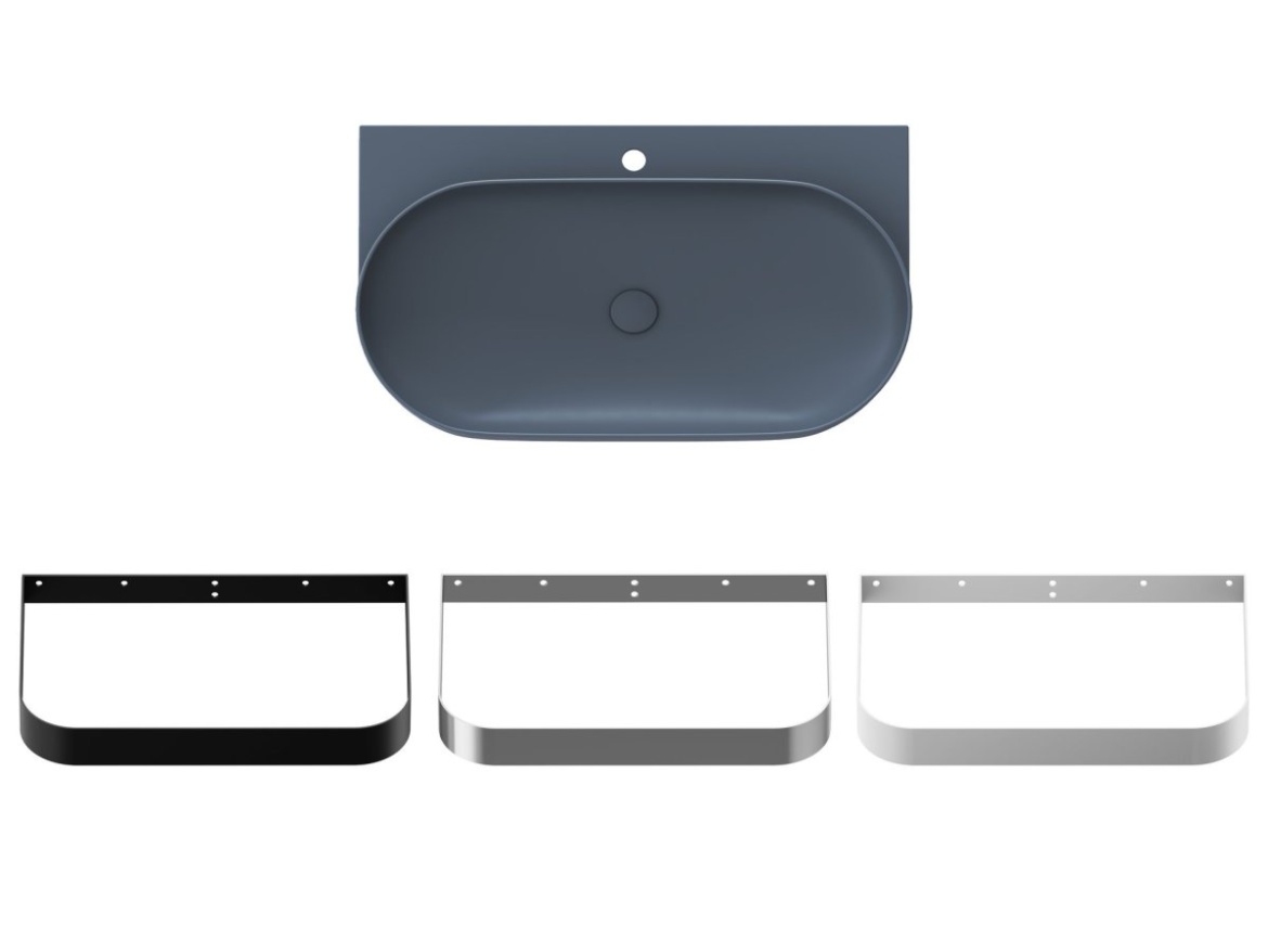 Ravak Umývadlo Yard 80, s otvorom pre batériu, bez prepadu, Alabaster Pink