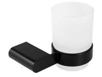 Držáky –  Novaservis Držák kartáčků a pasty Titania Naty, sklo/černý, , 66606,5