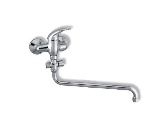 Novaservis Umyvadlová paneláková baterie Metalia 55 150 mm, chrom, nástěnná, bez příslušenství,  55071/1,0