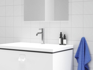 Vodovodní baterie –  Ravak ES 012.20BLM Umývadlová batéria 190 mm bez odtokovej armatúry, čierna matná