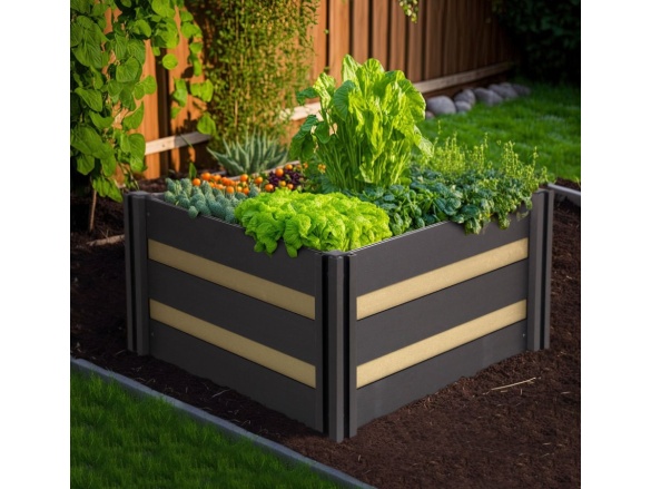 G21 Vyvýšený záhon  Crop Duo 106 x 106 x 57, WPC, Cumaru