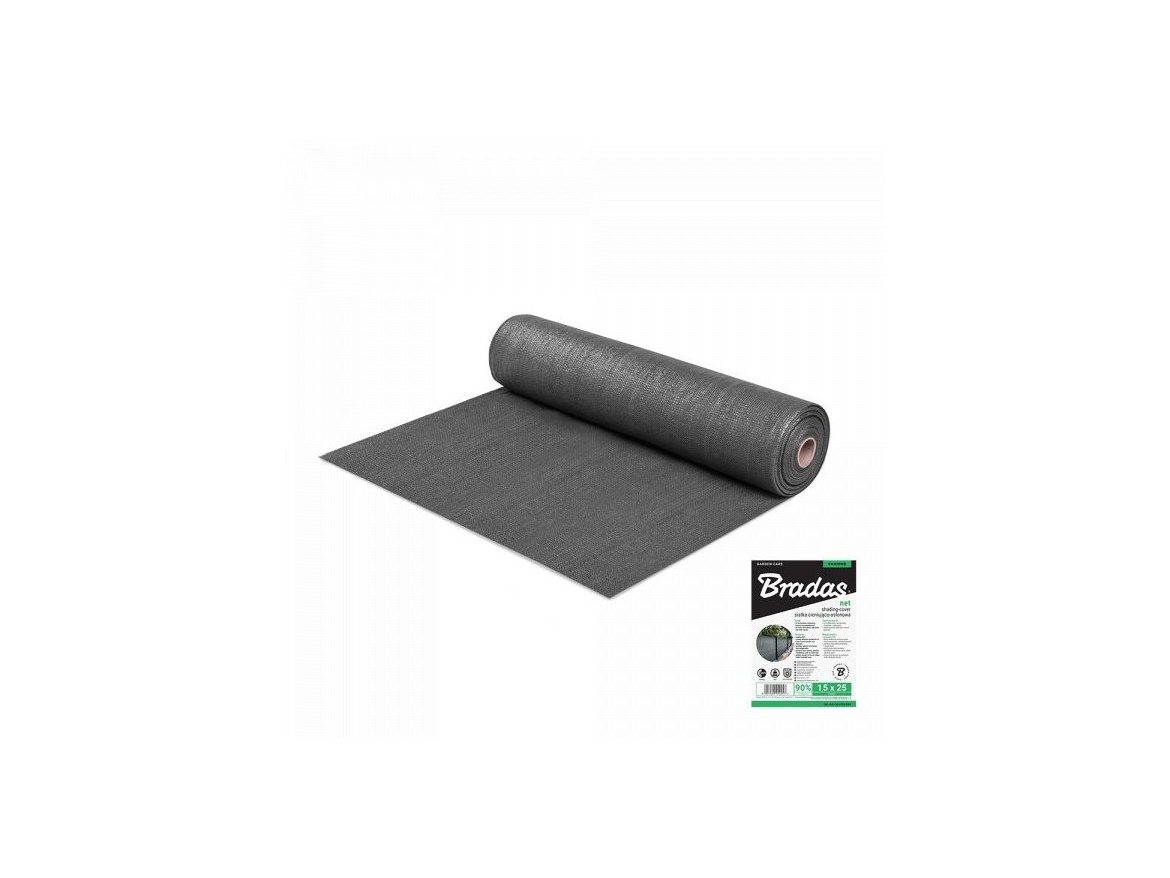Bradas Stínící síť 90% - 1,2 x 25m Grey