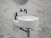 Ravak Umyvadlo Yard 40, bez otvoru pro baterii, bez přepadu, Grey Green