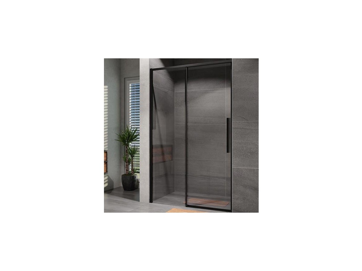 Lansanit Sprchové dveře Alvaro 1400 mm, sklo čiré, profil černé,  SZD14-B