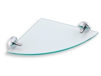 Doplňky –  Novaservis Polička rohová Metalia 11, sklo/chrom, , 0135,0