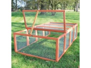 Scobax Dřevěný výběh pro králíky - hnědý