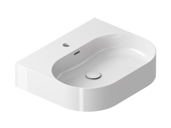 Ravak Umyvadlo Ceramic Slim Wall O 55, s otvorem pro baterii, s přepadem, bílá