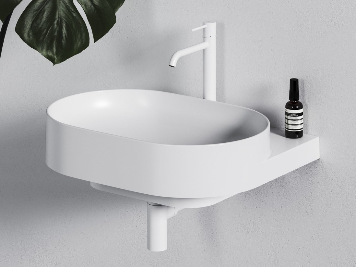 Ravak Umyvadlo Yard 60, s otvorem pro baterii, bez přepadu, Grey Green