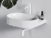 Ravak Umývadlo Yard 60, s otvorom pre batériu, bez prepadu, čierna matná