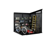 Plastový záhradný domček Keter Cortina 7x7 grafitový, s podlahou