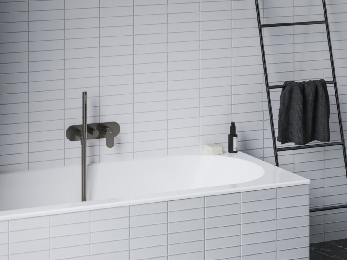 Ravak EL 068.60RGB.O3.RB07D.+S Podomítková baterie 3-cestná bez tělesa, se sprchovým setem, Rose Gold Brushed