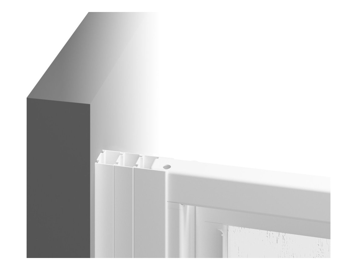 Ravak SRV2 75 195, čierna+transparent