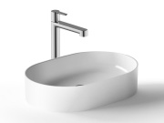 Ravak Umývadlo Ceramic Slim O 55, bez otvoru pre batériu, bez prepadu, antracit