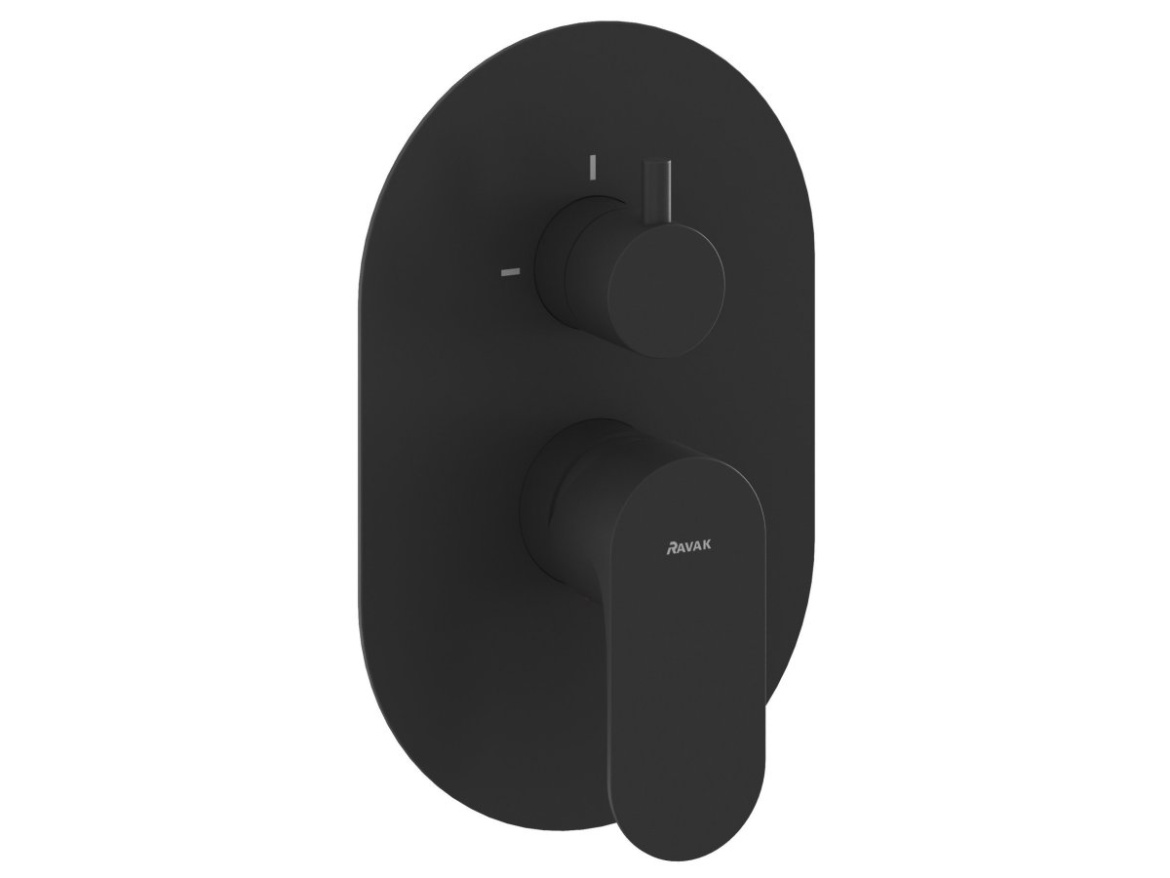 Ravak EL 065.20GB.O2.RB07E Podomítková baterie 2-cestná bez tělesa, Graphite Brushed