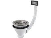 Alcadrain Dřezová výpusť 6/4", nerez mřížka, s flexi přepadem,  A38