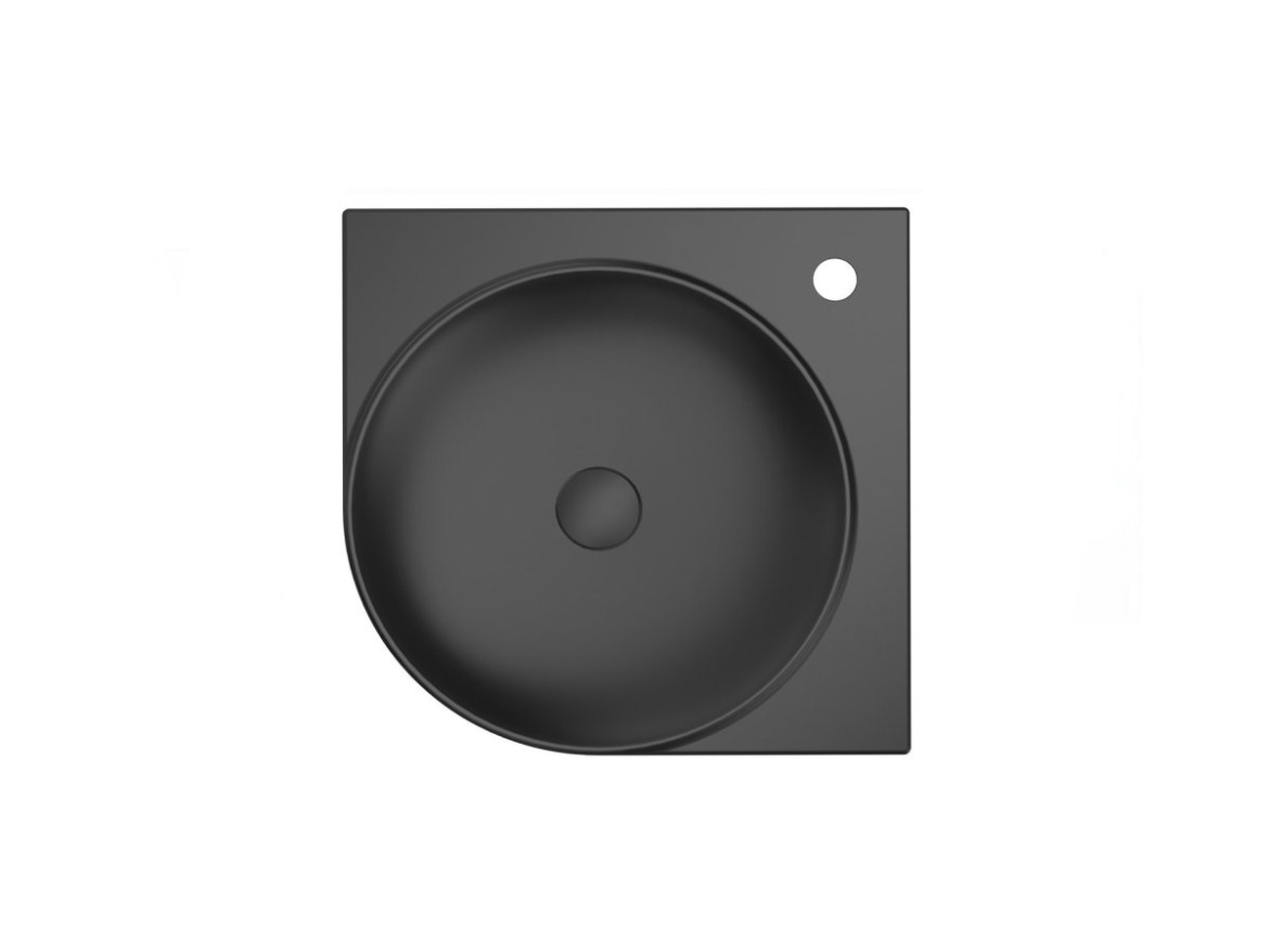 Ravak Umyvadlo Yard 45 C, s otvorem pro baterii, bez přepadu, antracit