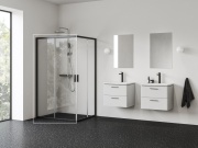 Ravak NBLRV2K 90, biela matná+transparent