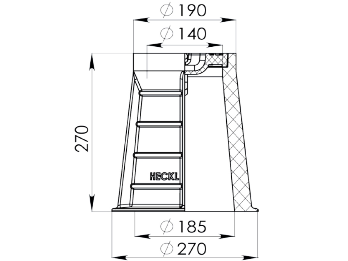 Šoupátkový poklop Heckl Plastus