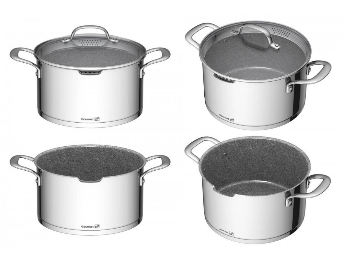 G21 Sada nádobí  Gourmet Miracle s hrncem navíc, 11 dílů, nerez/greblon