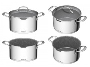 G21 Sada nádobí  Gourmet Miracle s hrncem navíc, 11 dílů, nerez/greblon