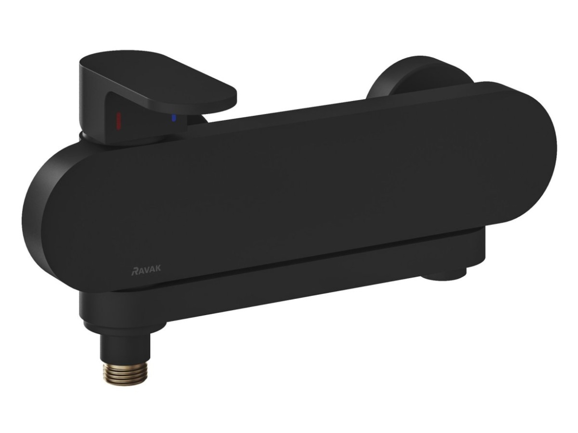 Ravak CR 022.20BL Vaňová nástenná batéria bez sprchového setu, čierna