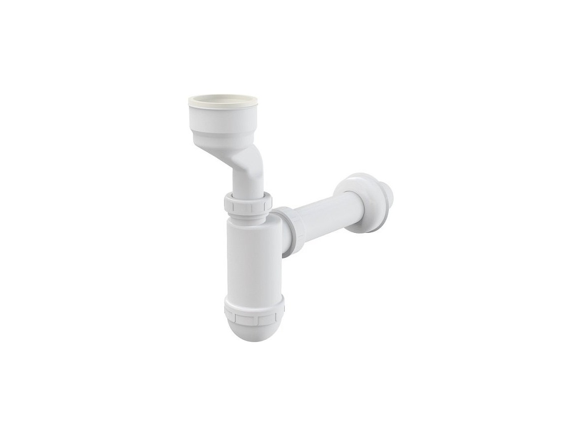 Alcadrain Pisoárový sifon A45A 55 mm, odpad 40 mm, s manžetou, bílý,  A45A