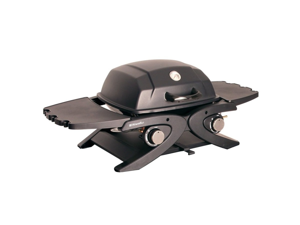 Přenosný plynový gril 4,2 kW se dvěma hořáky Riwall PRO RGG 20 Compact
