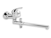 Novaservis Umyvadlová paneláková baterie Titania Iris 100 mm, chrom, nástěnná, bez příslušenství,  92033/1,0