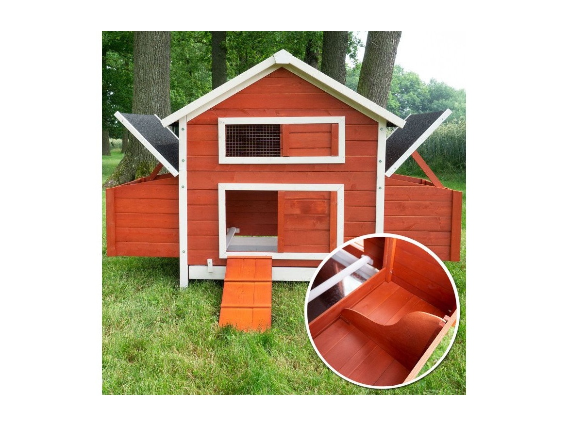 Dřevěný kurník a husník s výběhem Scobax Stony