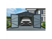 Kovová garáž 3 x 6 m se sedlovou střechou Antracit Riwall PRO RMCG 20x10 Anthracite