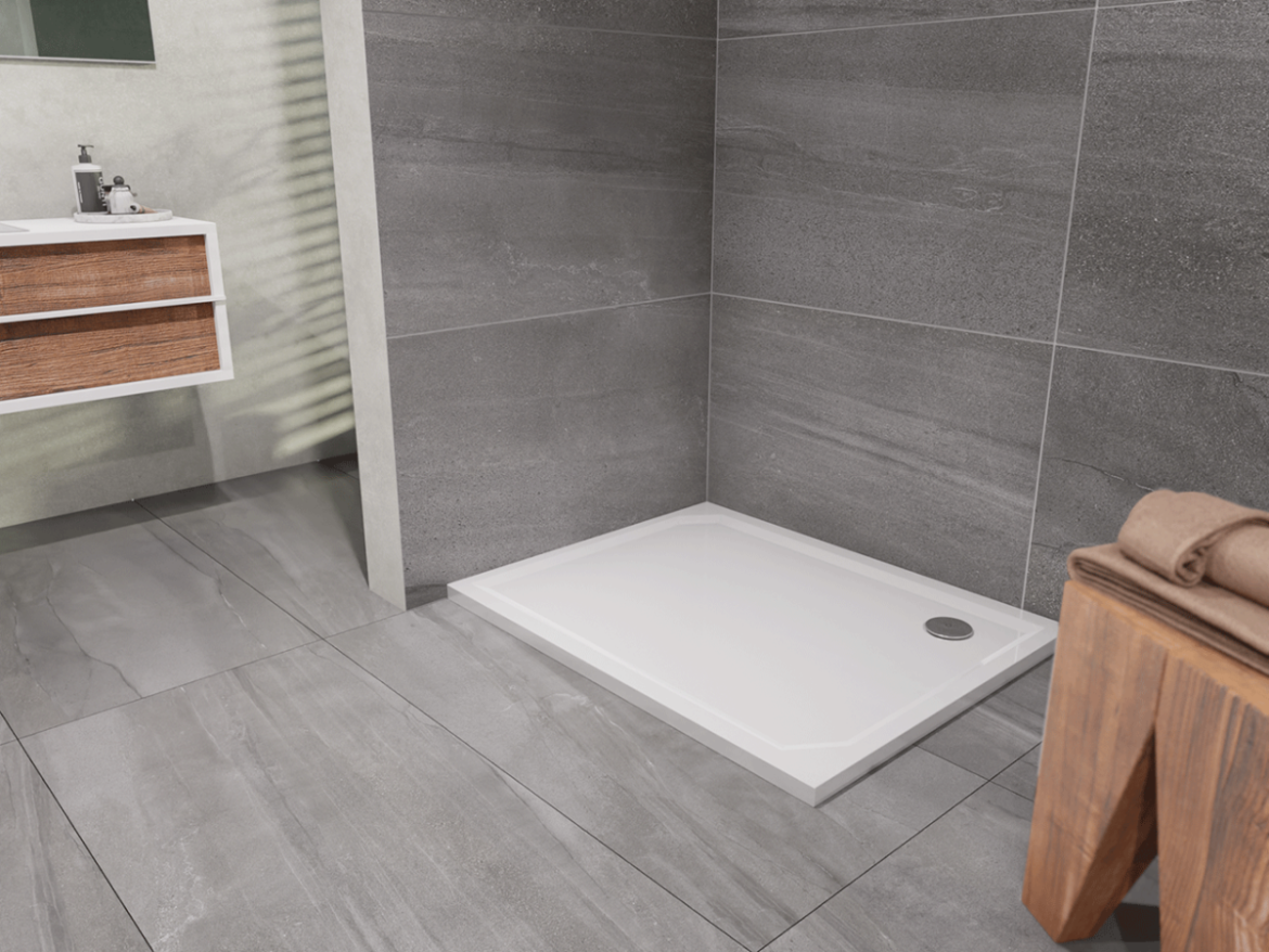 Lansanit Sprchová vanička EX 900 x 1000 mm, bílá,  LANEX90X100