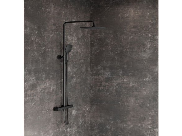 Ravak TD F 091.00CR Sprchový sloup s termostatickou baterií, posuvný, se sprchovým setem, chrom