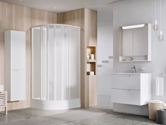 Sprchové kúty –  Ravak ASBKP6 80x80, biela+pearl (4 diely)