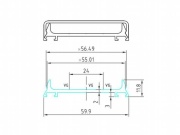 Zaklapávacia krycia lišta Covestro ALU-Low (spodní část)