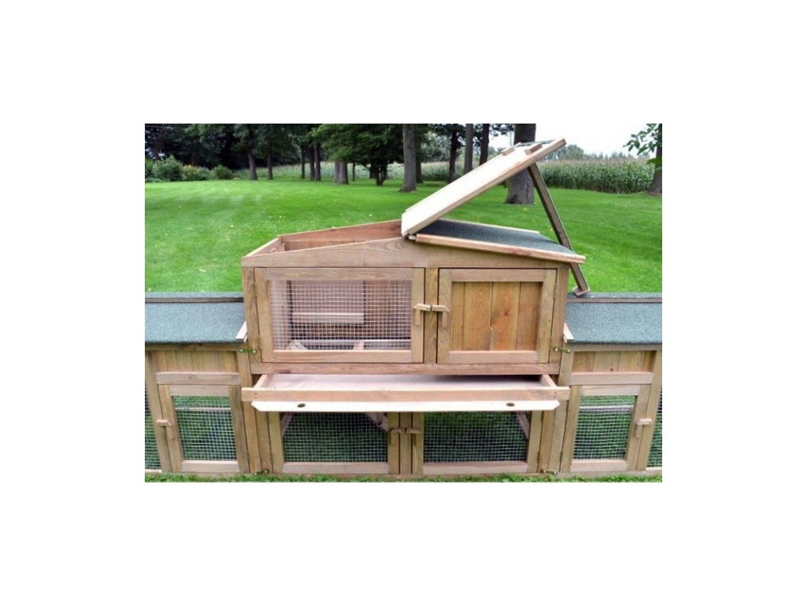 Scobax Dřevěná králíkárna SUŠICE, 2480x520x900 mm